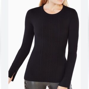 Bcbgmaxazria Black Cable Knit‎ Sweater